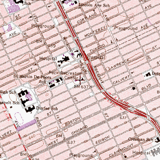 Topographic Map of Peck Recreation Center, MI