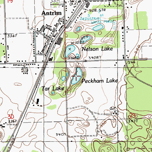 Topographic Map of Peckham Lake, MI