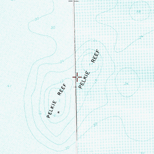 Topographic Map of Pelkie Reef, MI