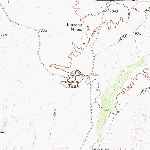 Topographic Map of Jagow Tank, AZ