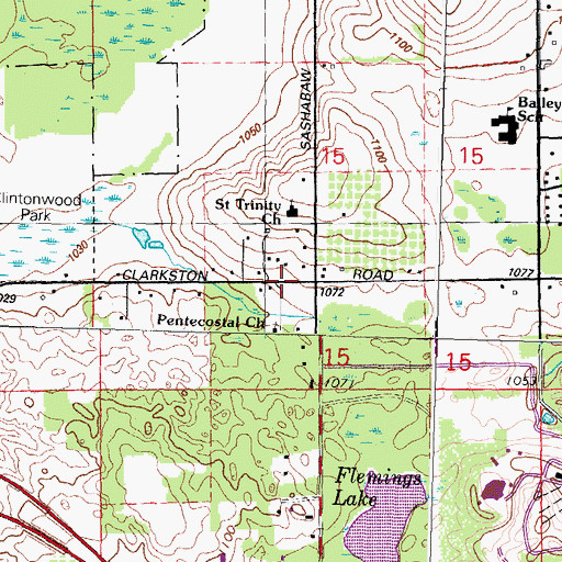 Topographic Map of Pentecostal Church, MI