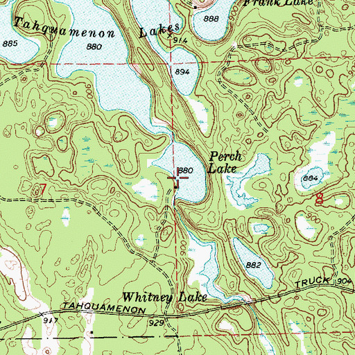 Topographic Map of Perch Lake, MI
