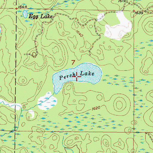 Topographic Map of Perch Lake, MI