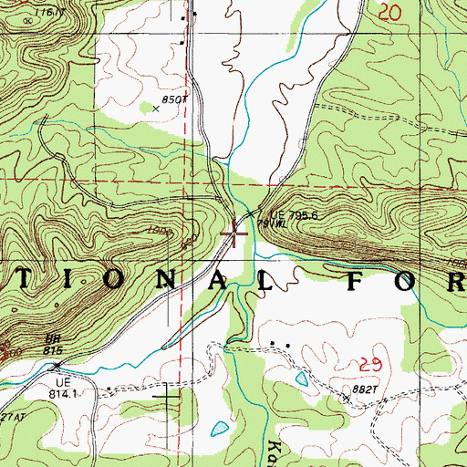 Topographic Map of Caney School (historical), AR