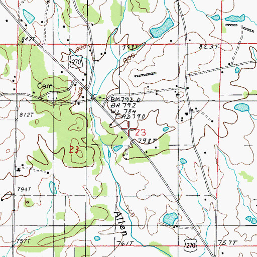 Topographic Map of Central School (historical), AR