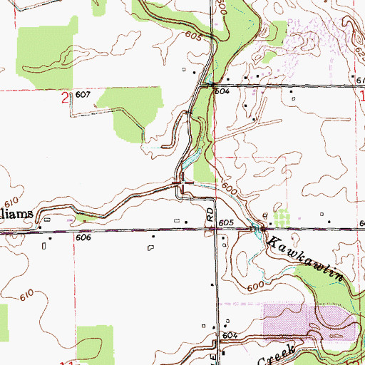 Topographic Map of Perry Creek, MI