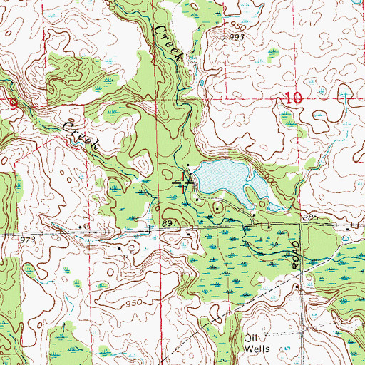 Topographic Map of Perrys Creek, MI