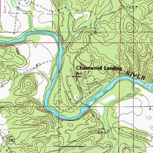 Topographic Map of Chasewood Landing, AR