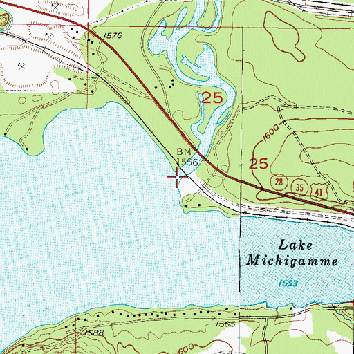 Topographic Map of Peshekee River, MI