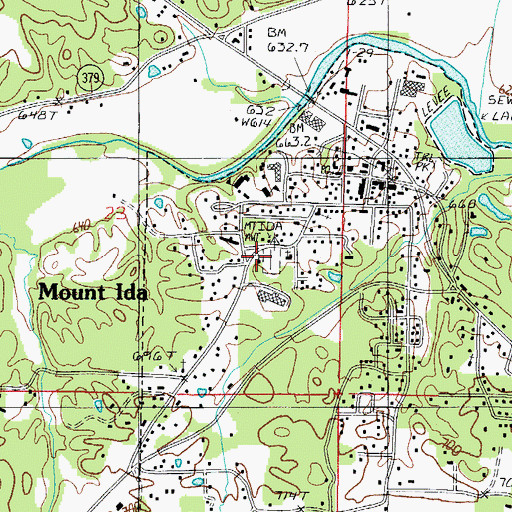 Topographic Map of Church of Christ, AR