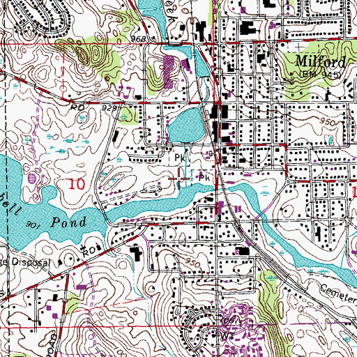 Topographic Map of Pettibone Creek, MI