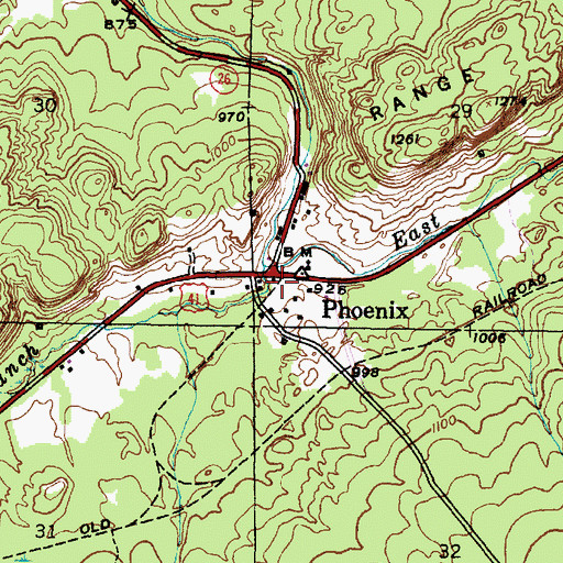 Topographic Map of Phoenix, MI