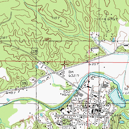 Topographic Map of Evening Light Tabernacle, AR