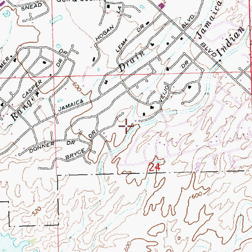 Topographic Map of Jamaica Drain, AZ