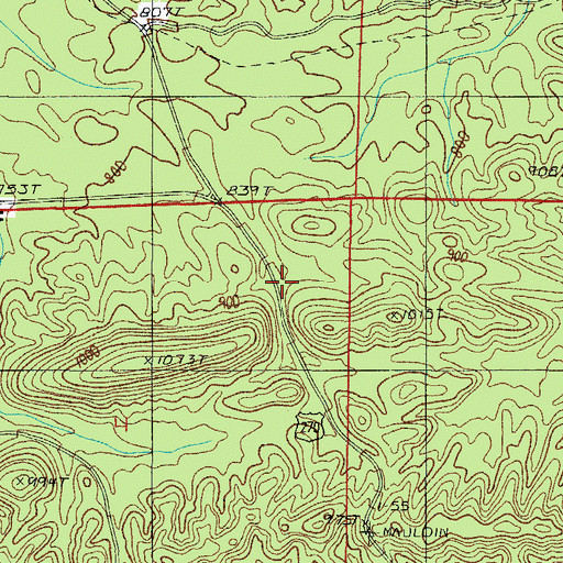Topographic Map of Faith Tabernacle, AR