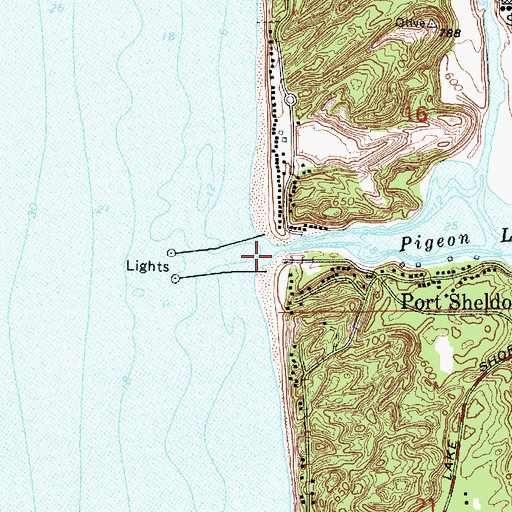 Topographic Map of Pigeon River, MI