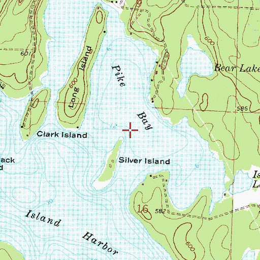 Topographic Map of Pike Bay, MI