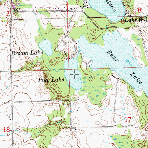 Topographic Map of Pike Lake, MI