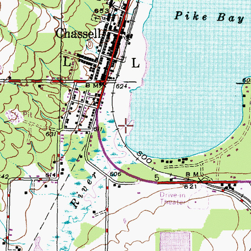 Topographic Map of Pike River, MI