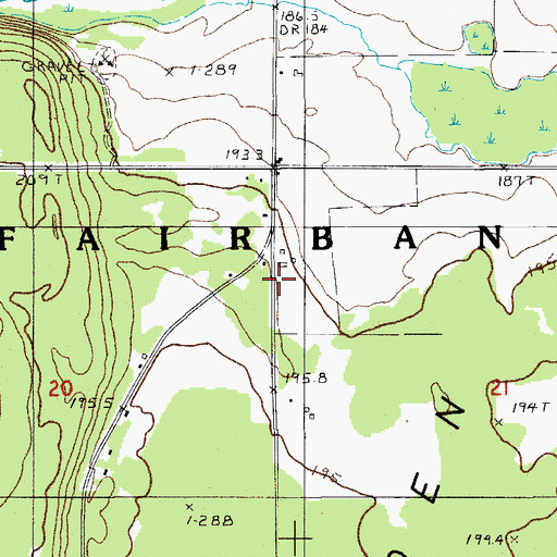 Topographic Map of Pilgrim Church, MI