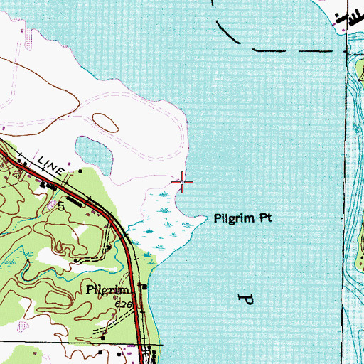 Topographic Map of Pilgrim River, MI