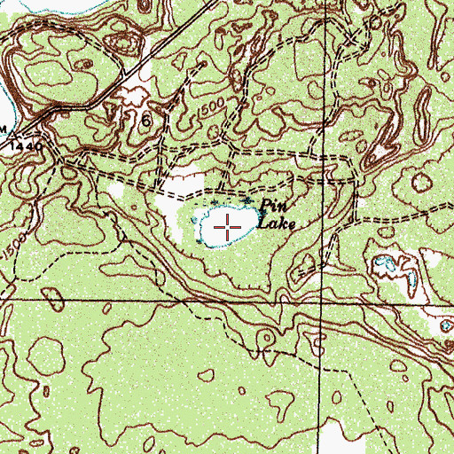 Topographic Map of Pin Lake, MI