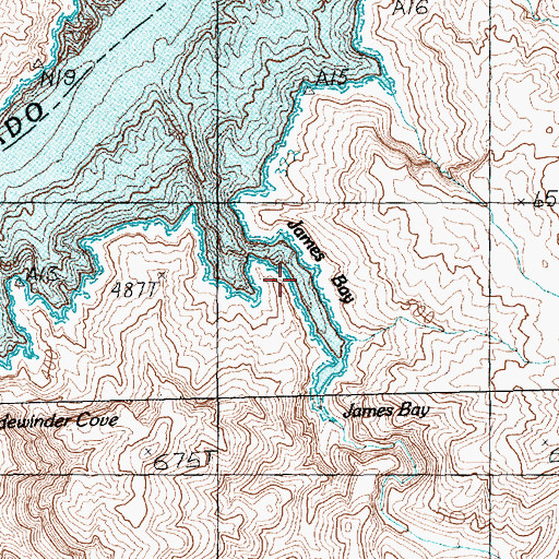 Topographic Map of James Bay, AZ