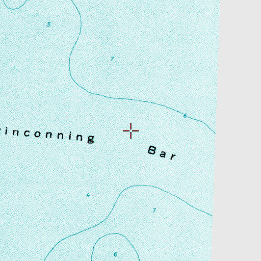 Topographic Map of Pinconning Bar, MI