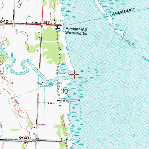 Topographic Map of Pinconning River, MI