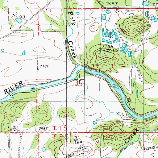 Topographic Map of Forbes Cemetery, AR