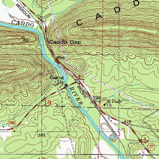 Topographic Map of Gap School (historical), AR