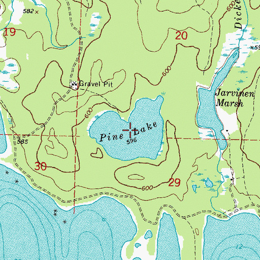 Topographic Map of Pine Lake, MI