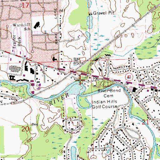 Topographic Map of Pine Lake Outlet, MI