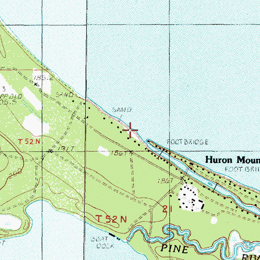 Topographic Map of Pine River, MI