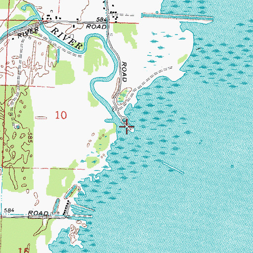 Topographic Map of Pine River, MI