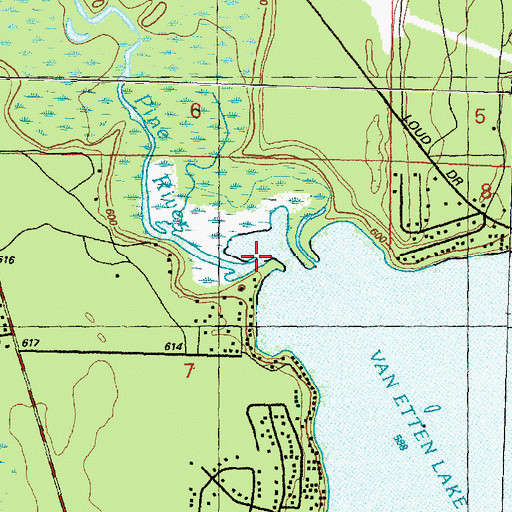 Topographic Map of Pine River, MI