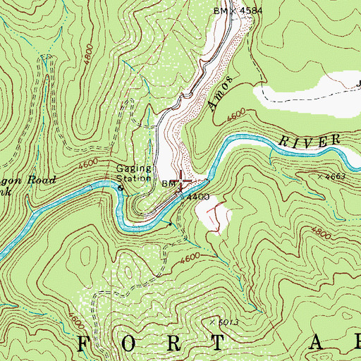 Topographic Map of Amos Wash, AZ