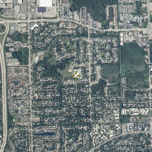 Aerial/Satellite Image of Pinecrest Elementary School, MI