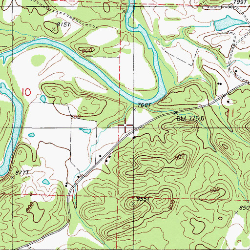 Topographic Map of Gortemiller Cemetery, AR