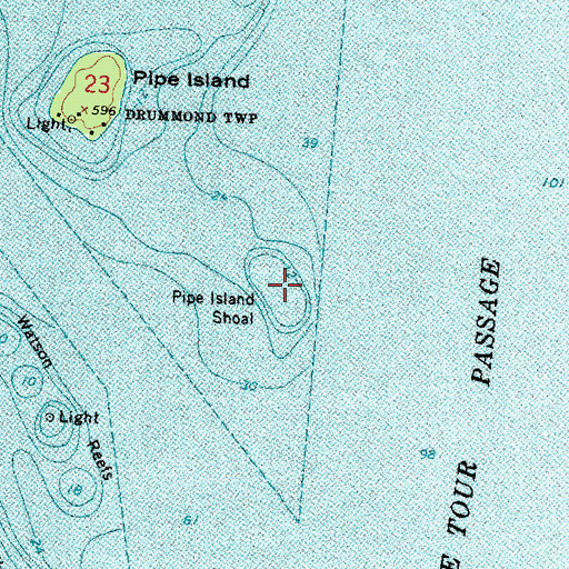 Topographic Map of Pipe Island Shoal, MI