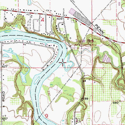 Topographic Map of Pipestone Creek, MI