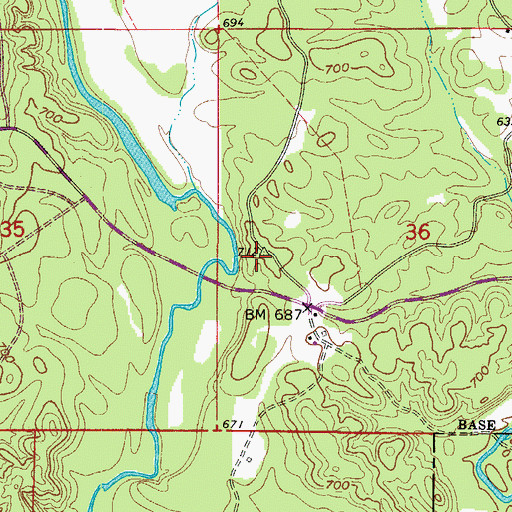 Topographic Map of Haleys School (historical), AR