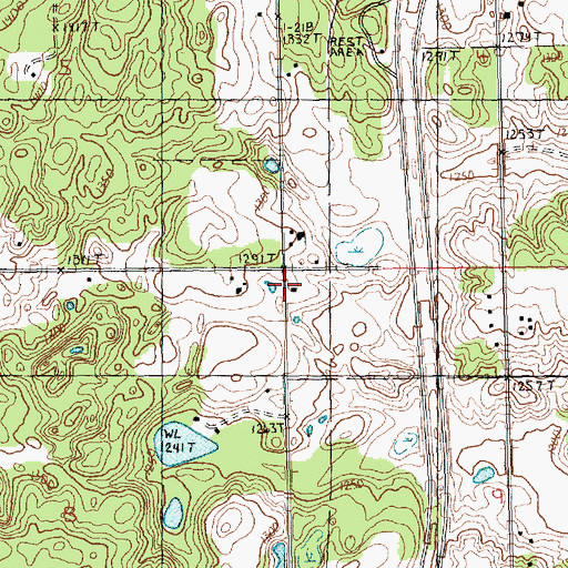Topographic Map of Pleasant Hill School, MI