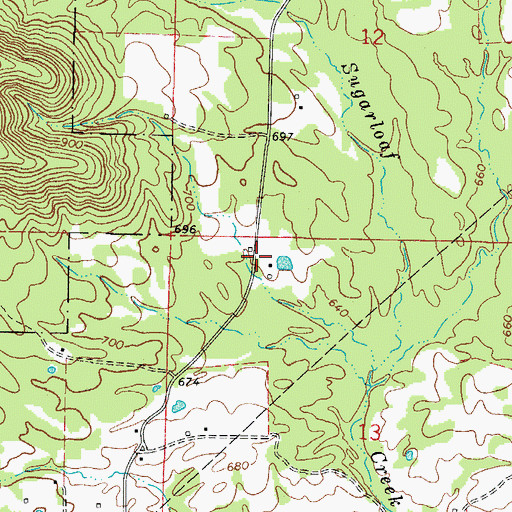 Topographic Map of Imelda School (historical), AR