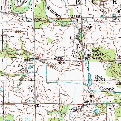 Topographic Map of Pleasant View School, MI