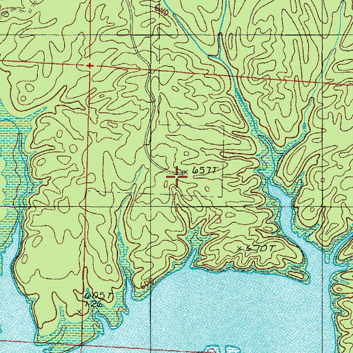 Topographic Map of James Cemetery, AR