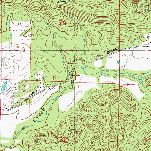 Topographic Map of Jones Cemetery, AR