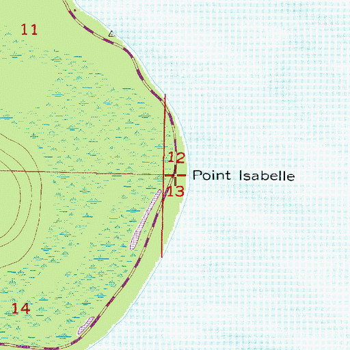 Topographic Map of Point Isabelle, MI
