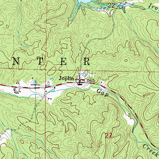 Topographic Map of Joplin School (historical), AR