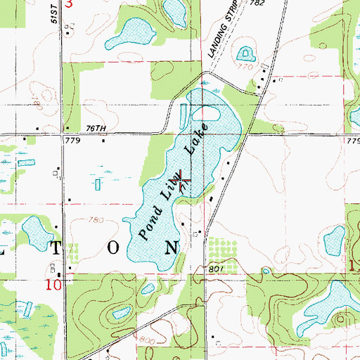 Topographic Map of Pond Lily Lake, MI